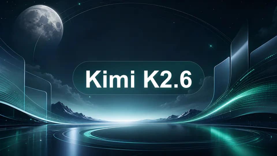 Abstract Kimi K2.6 model banner