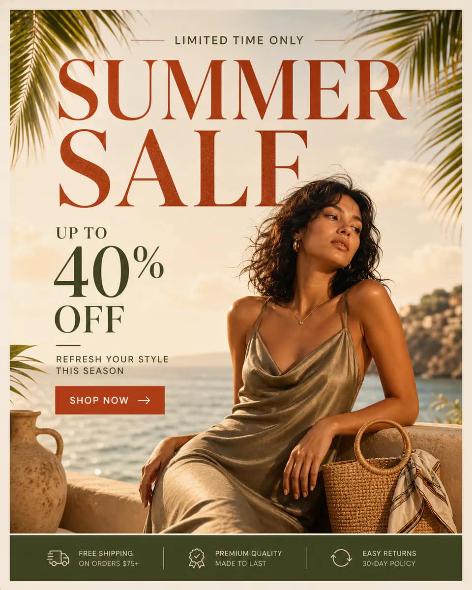 Summer sale poster preview