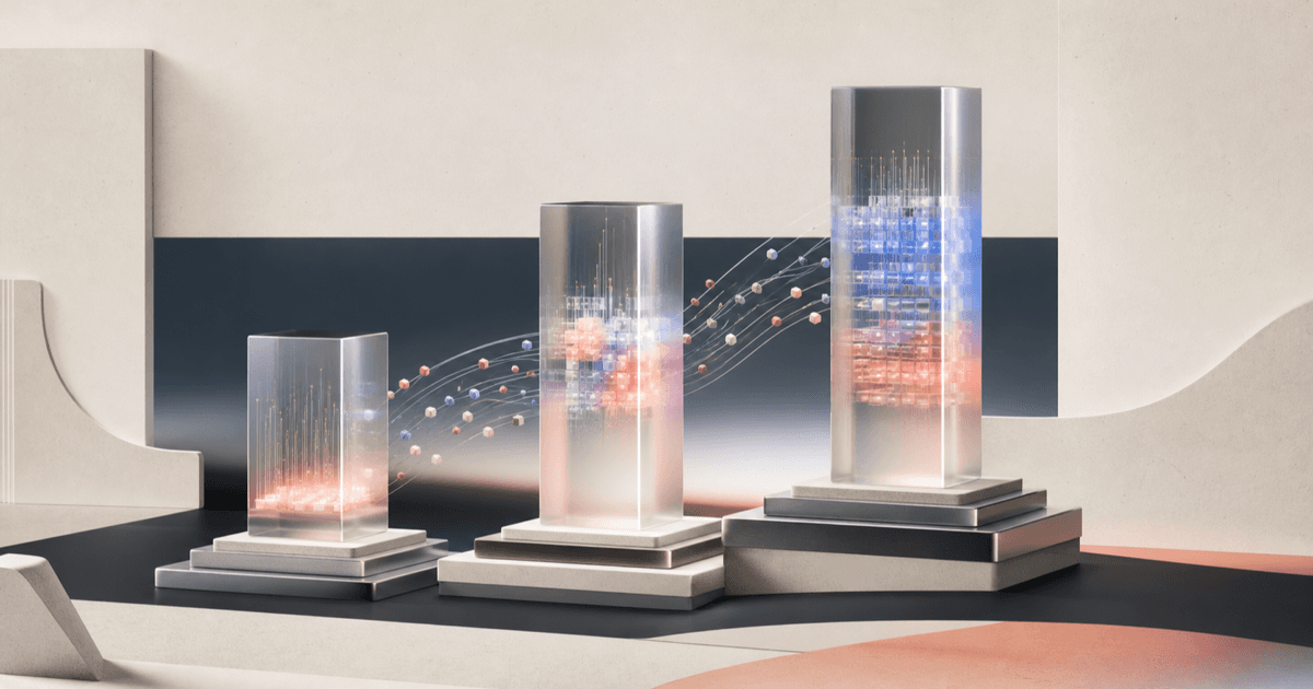 Three glass computation towers representing GPT-5.6 Sol, Terra, and Luna pricing tiers