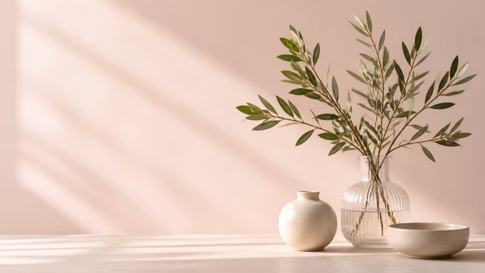 Qwen Image 2.0 minimal ceramic humidifier ecommerce visual on a soft gray background