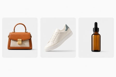 Marketplace grid with consistent product cutouts after background removal