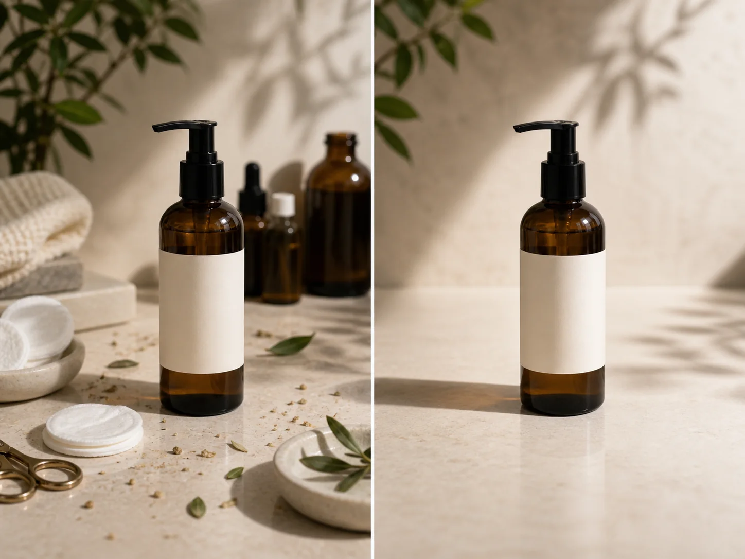 AI object remover example cleaning clutter from a product photo